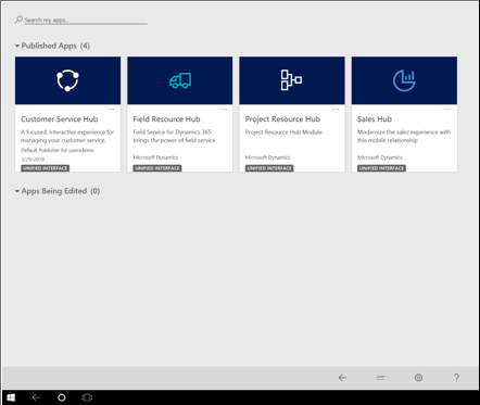 Unified Interface tablet app Unified Interface tablet app