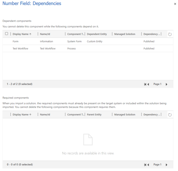 Show Component Component dependencies.