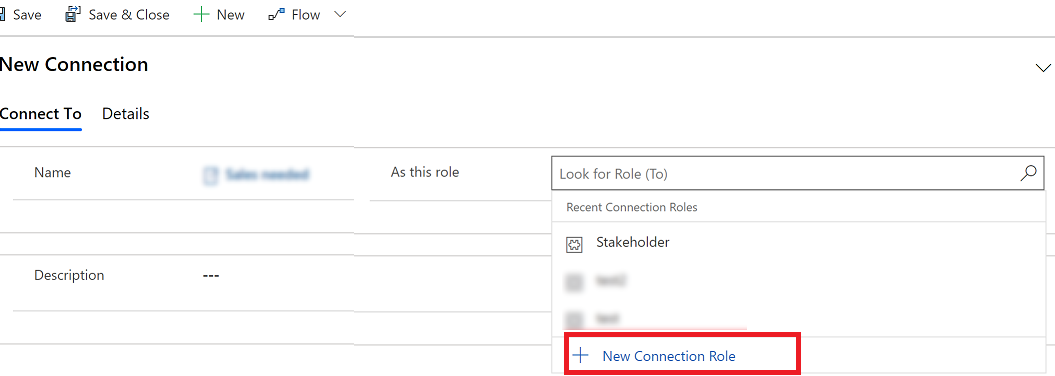 Choose new connection role Choose new connection role.
