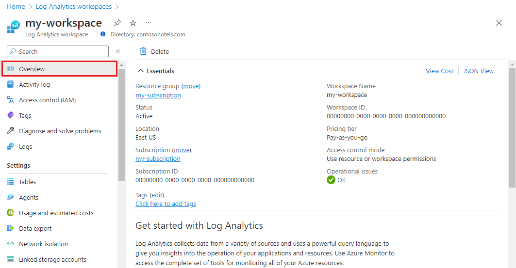 Screenshot that shows selections for opening Insights Hub.