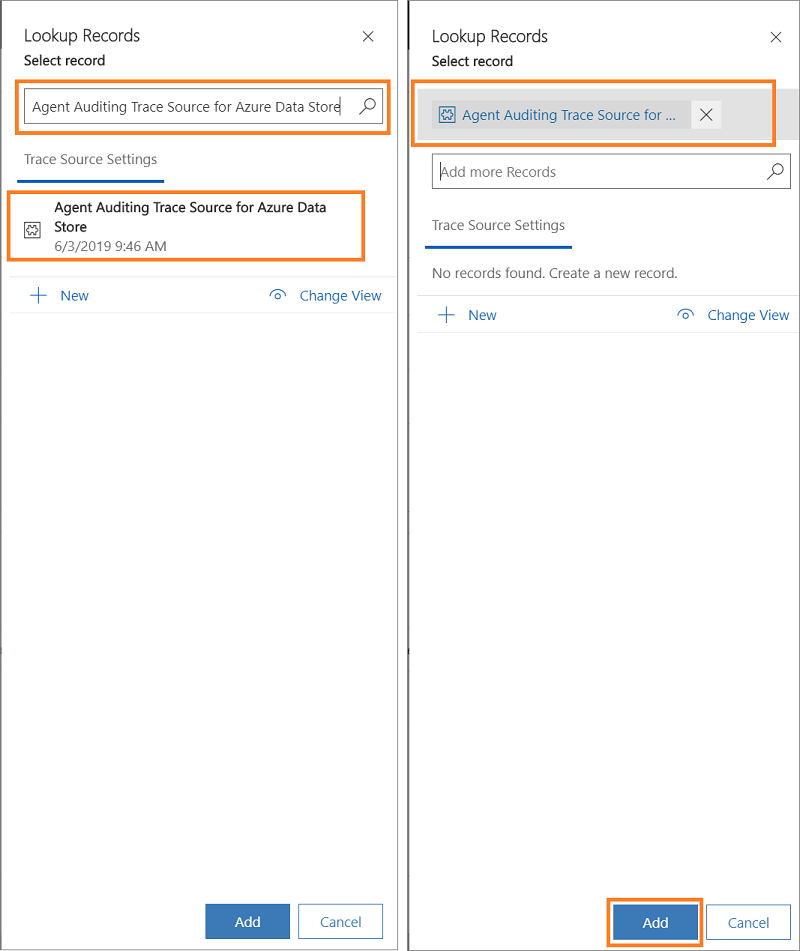 Add the new Trace Source Settings record Add the new Trace Source Settings record.