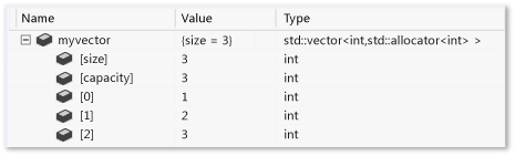 DBG_NATVIS_Expand_ArrayItems_StdVector std::vector using ArrayItems expansion