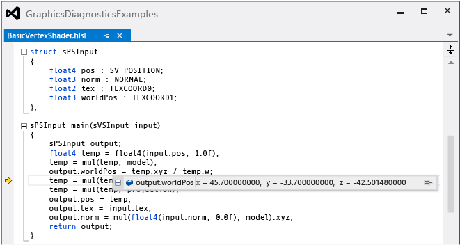 gfx_diag_demo_missing_object_shader_step_4 The value of "output.worldPos" appears reasonable