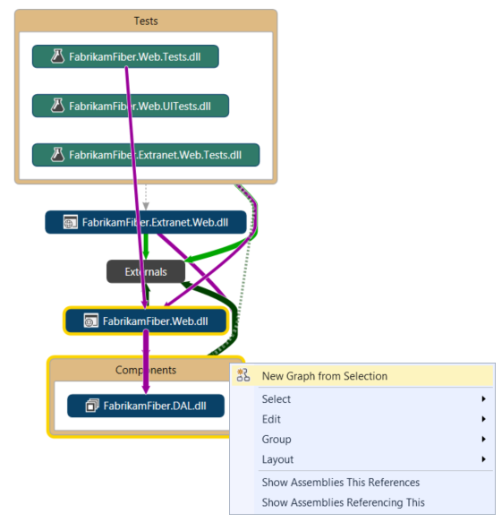CodeMapsShowOnNewMap Show selected items on a new code map