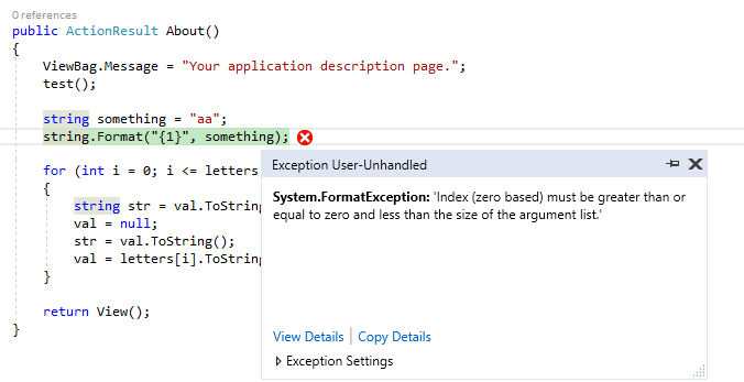 ExceptionUnhandledByUser Breaks on user-unhandled exception