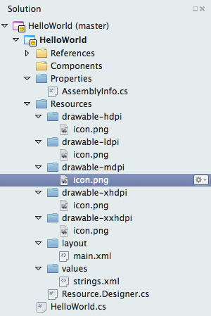 Default project template structure
