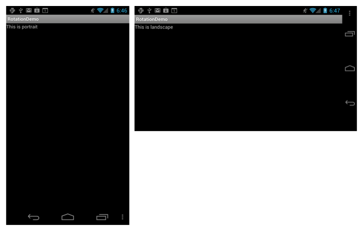 Portrait and landscape screenshots printing the portrait mode