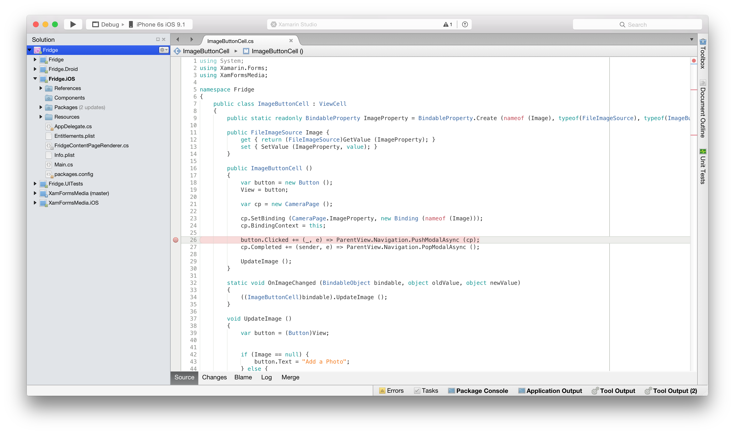 Setting Breakpoints