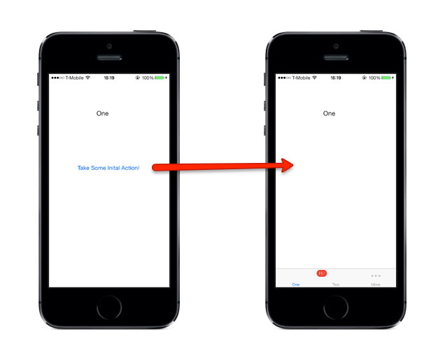 This screenshot shows the application flow