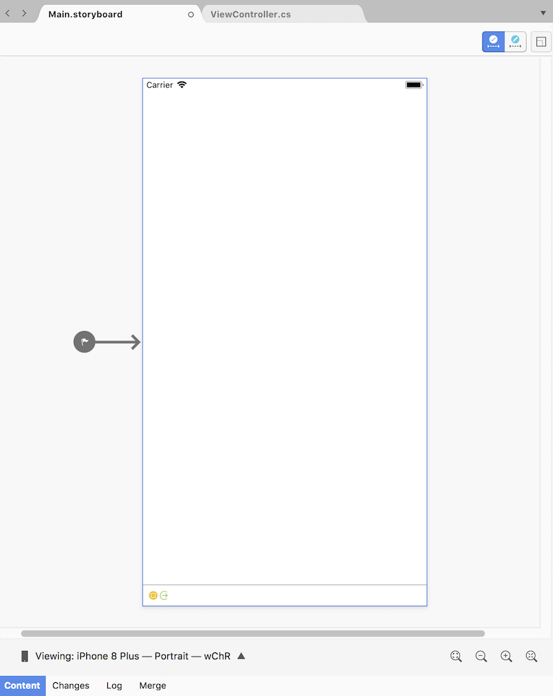A view controller in the iOS Designer A view controller in the iOS Designer