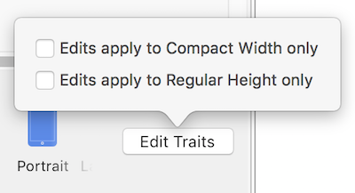 The bottom toolbar being used to vary an interface by size class The bottom toolbar being used to vary an interface by size class