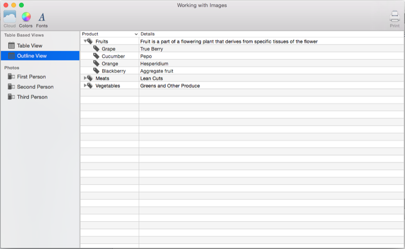 An example of an image being displayed in an Outline View An example of an image being displayed in an Outline View