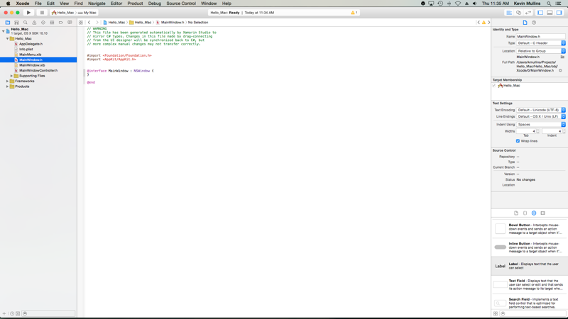 An example of a .h file in Xcode An example of a .h file in Xcode
