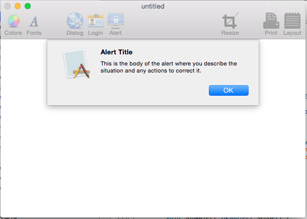 An alert displayed as a sheet