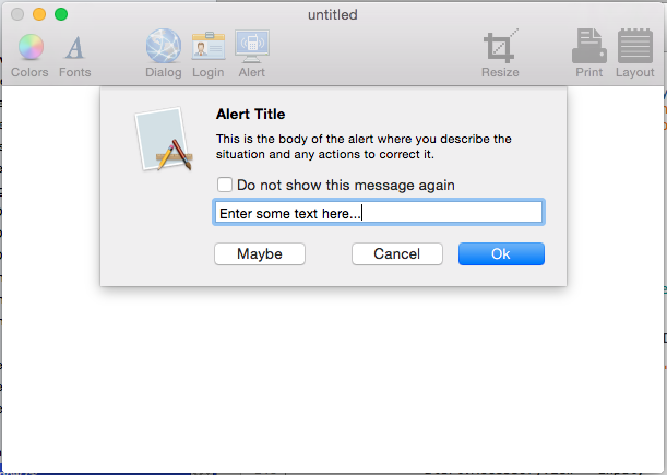 An alert with a custom view