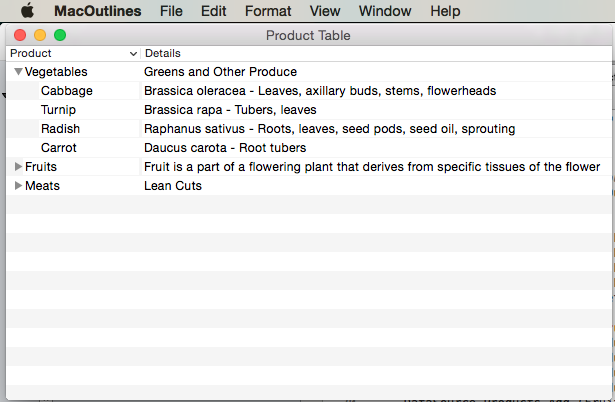 An example app run