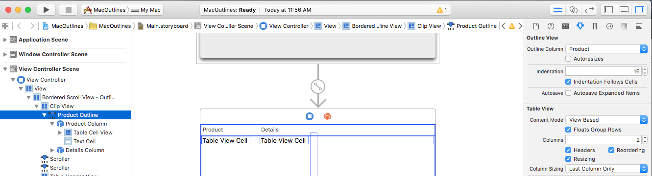 Screenshot shows the Attribute Inspector where you can select Reordering.