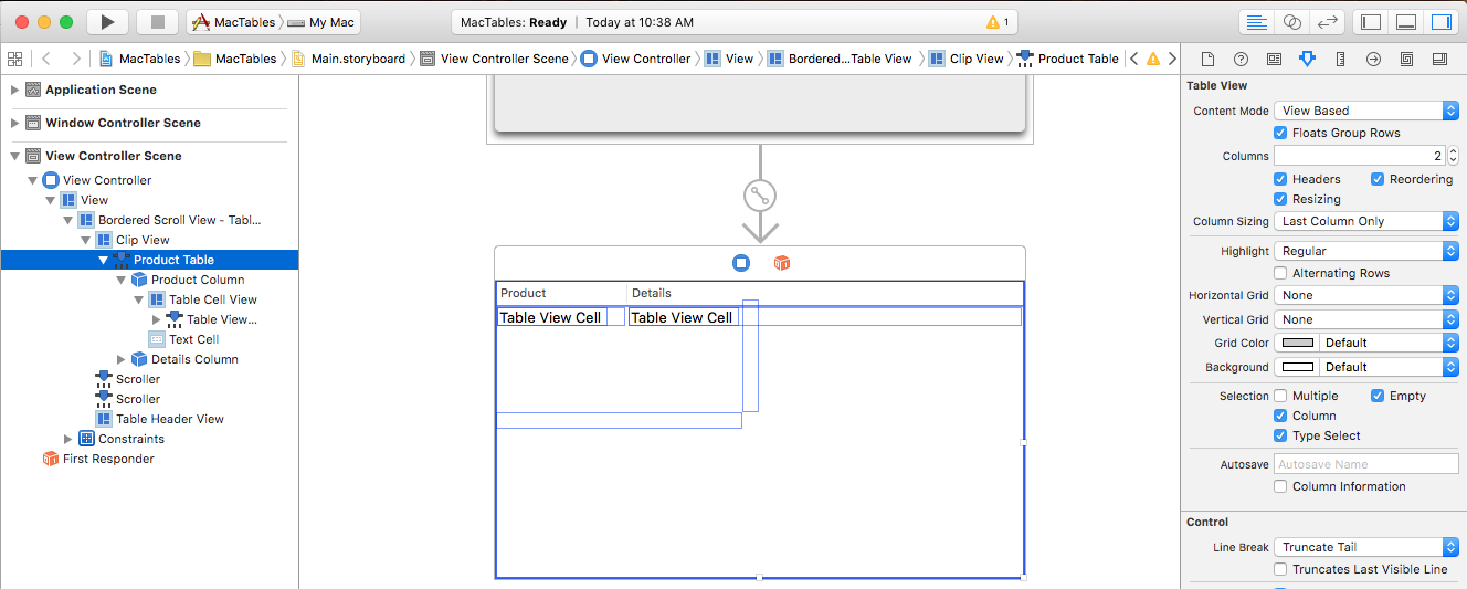 Screenshot shows the Interface Builder where you can select Multiple in the Attribute Inspector.