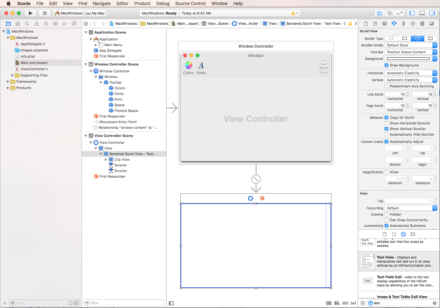 Adding a Text View