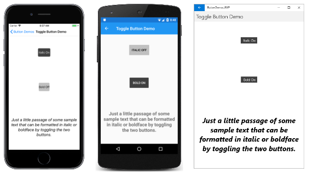 Toggle Button Demo Toggle Button Demo