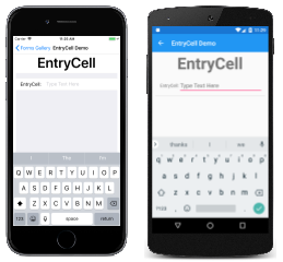 EntryCell Example EntryCell Example