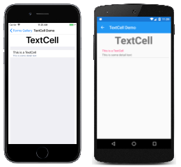 TextCell Example TextCell Example