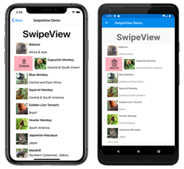 SwipeView example SwipeView Example