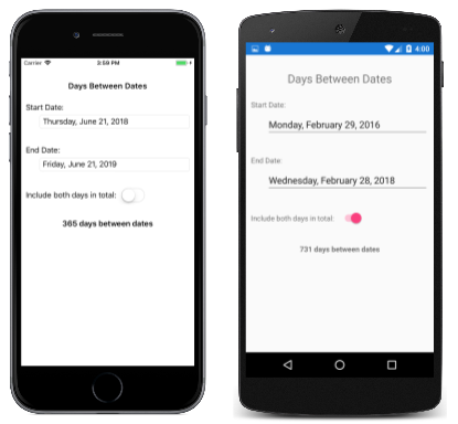 Days Between Dates Result Days Between Dates Result