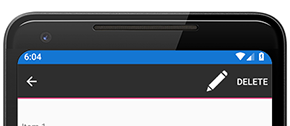 Screenshot of MenuItem icon on Android "Screenshot of MenuItem icon on Android"