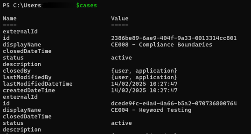 PowerShell example for extracting URL for cases.