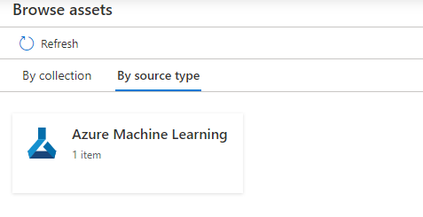 Screenshot of the Azure Machine Learning source type.