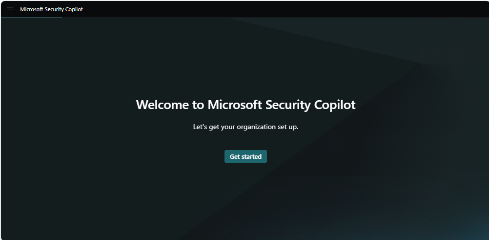 Screenshot of get started.