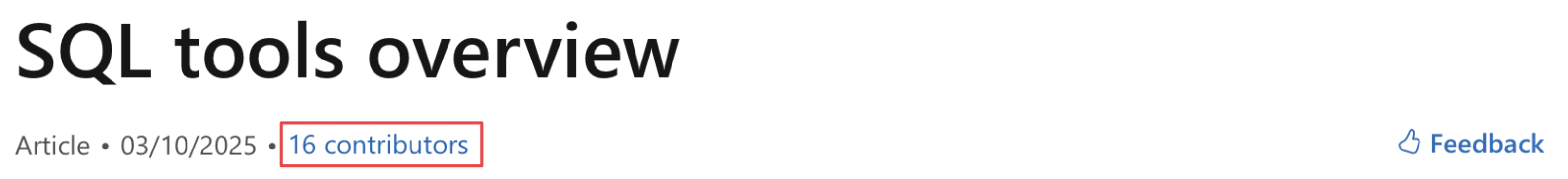 Screenshot of Content contribution recognition under article heading.