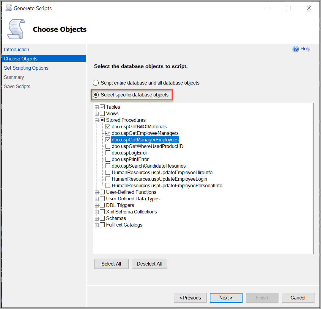 Screenshot of specific script.