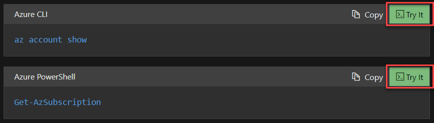 A screenshot of Cloud Shell accessed from code snippets.