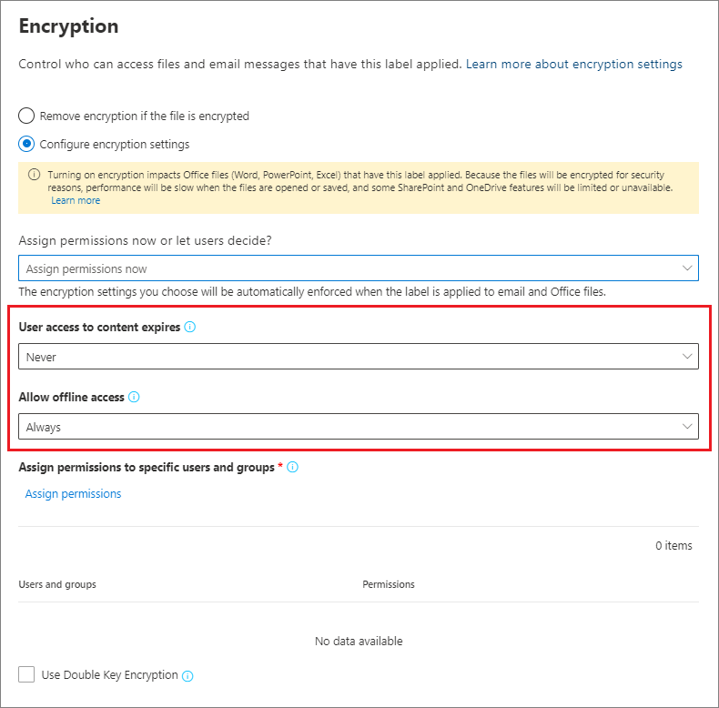 Screenshot of settings for admin defined permissions.