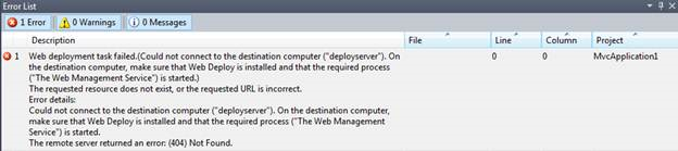 Screenshot that shows the Error List page in Visual Studio. Error Details are in focus.