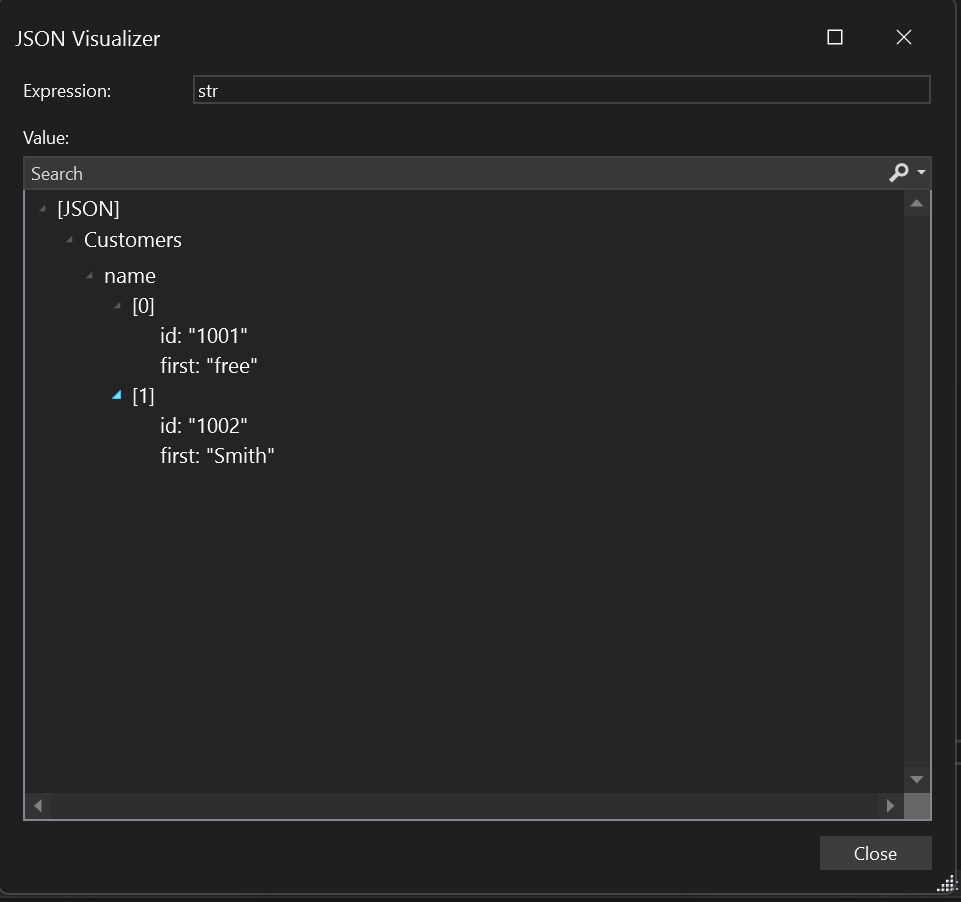 JSON string visualizer JSON string visualizer