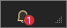 The notification icon in Visual Studio 2022 Screenshot showing the notification icon in the Visual Studio IDE.
