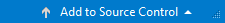 Screenshot that shows how the Add to Source Control command appears in Visual Studio if you haven't created a repository.