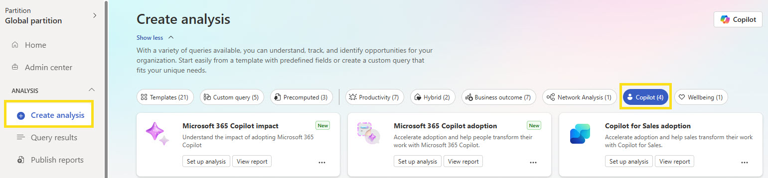 Screenshot that shows where to find PBI templates.