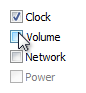 screen shot of one of four check boxes selected
