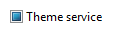 screen shot of solid blue theme service check box