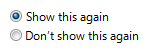 screen shot of show and don't show ratio buttons
