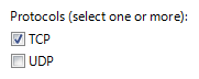 screen shot of one of two check boxes selected