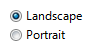 screen shot of landscape/portrait radio buttons