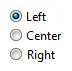 screen shot of vertical radio-button alignment