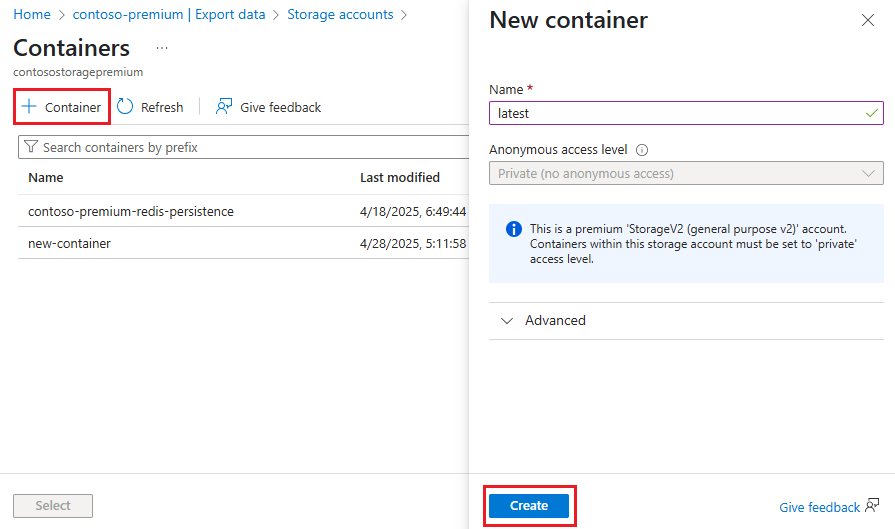 Schermopname met Gegevens exporteren geselecteerd in het menu Resource