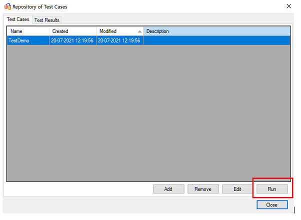 Schermopname die toont hoe de testopslagplaats te beoordelen.