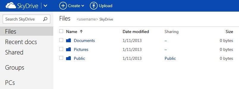 Schermafbeelding van de pagina Bestanden in OneDrive.